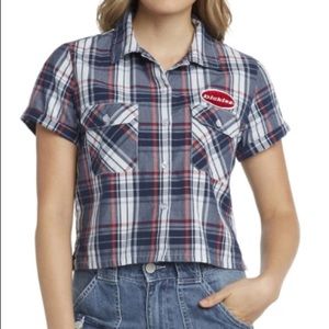 Dickies Women's Juniors Crop Shirt Size Medium